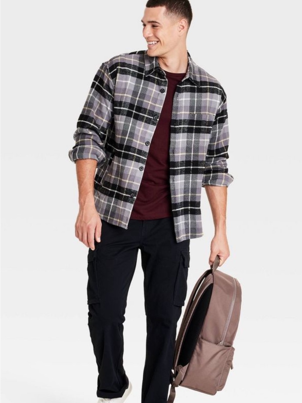 Goodfellow & Co - Men's Long Sleeve Shacket Button-Down Shirt - NWT Size L